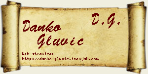 Danko Gluvić vizit kartica